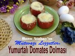 Yumurtalı Domates Dolması (görsel)